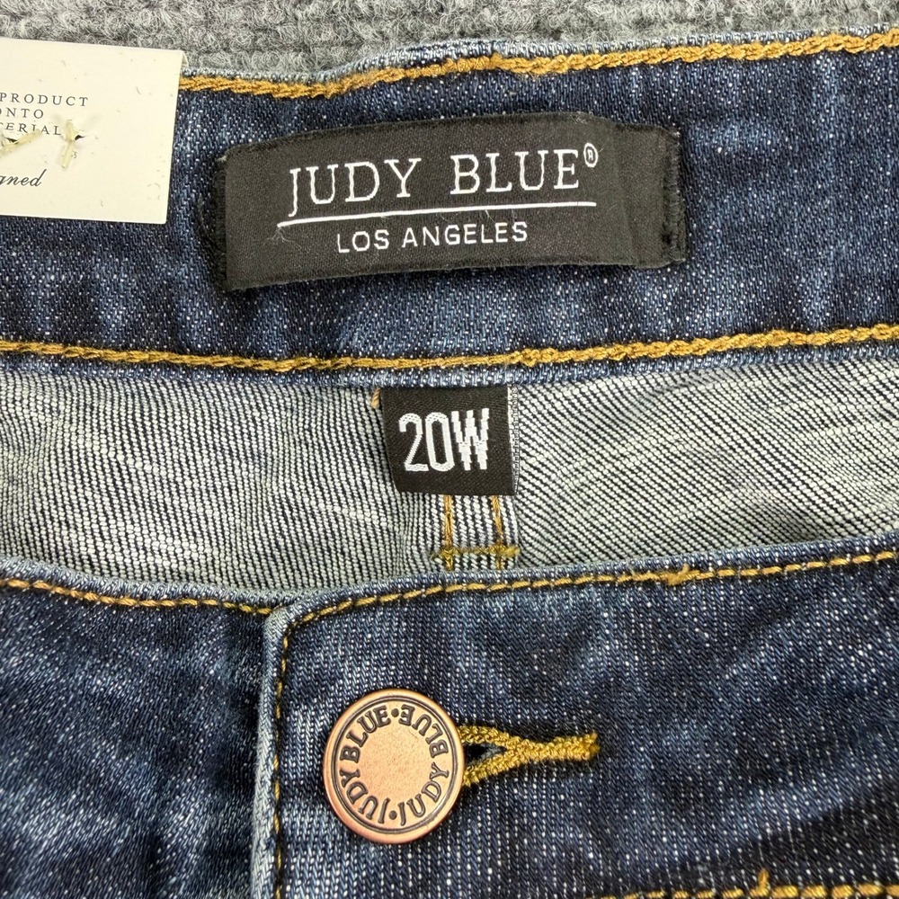 Judy Blue Jeans Womens 20W (Fits 38x27) Blue Skinny Tummy Control High Rise NWT - Picture 2 of 16